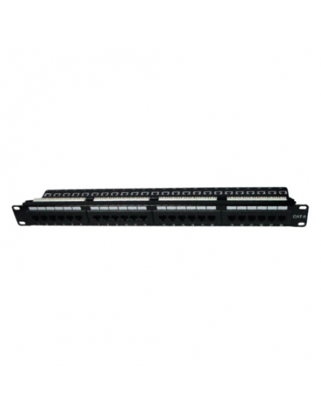 Datacom DC-PPL-C624, 19" 24 Port Cat6 Patch panel 1U BK