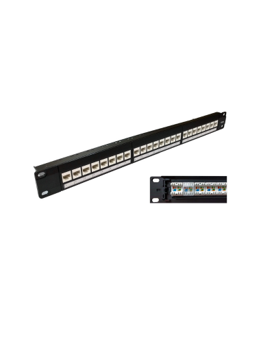 ExTell E6X24U3L-PM, CAT6 24 Unshielded Patch Panel, 1U