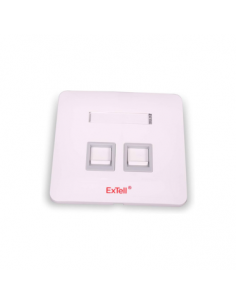 ExTell EF09026S, Right Angle Faceplate 2 Port