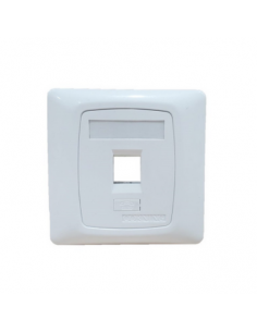 XF003849205, Single port White Faceplate