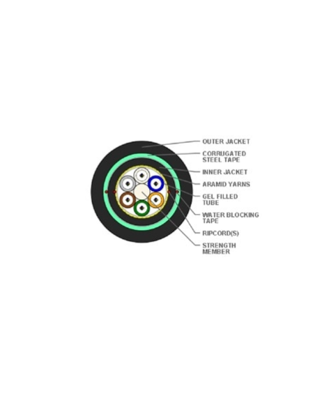 D11211-062LS00BK, 6 Core Fiber optic cable