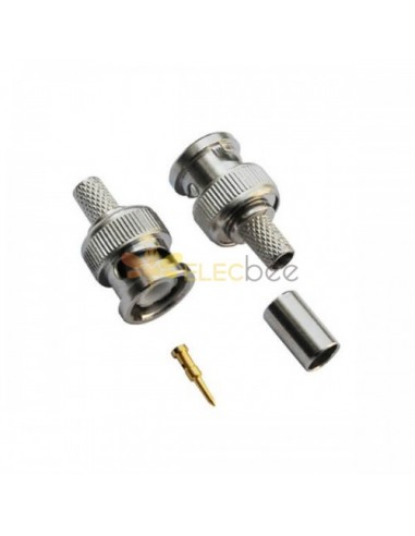 BNC MALE RG6/RG59/RG58  CRIMP Connector